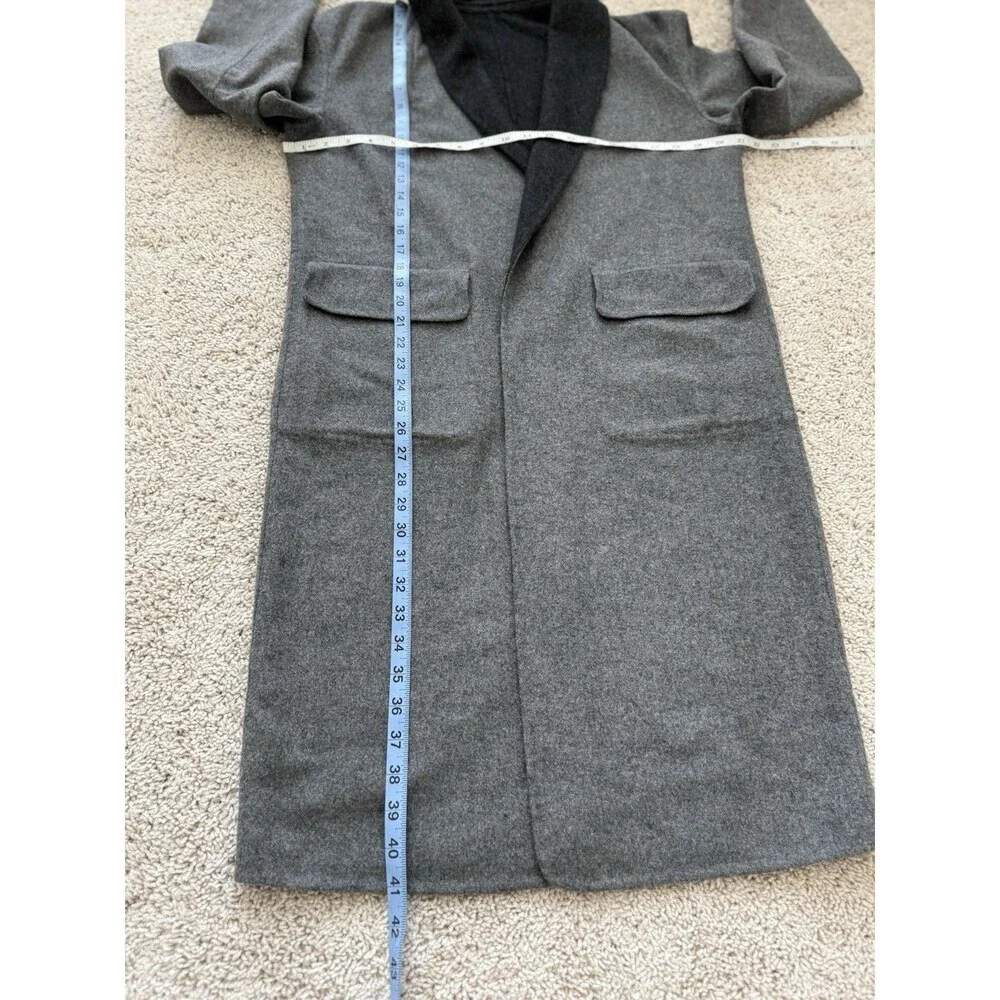 Alexander Wang Reversible Wool Blend Unstructured Top Coat in Black/Gray Women S